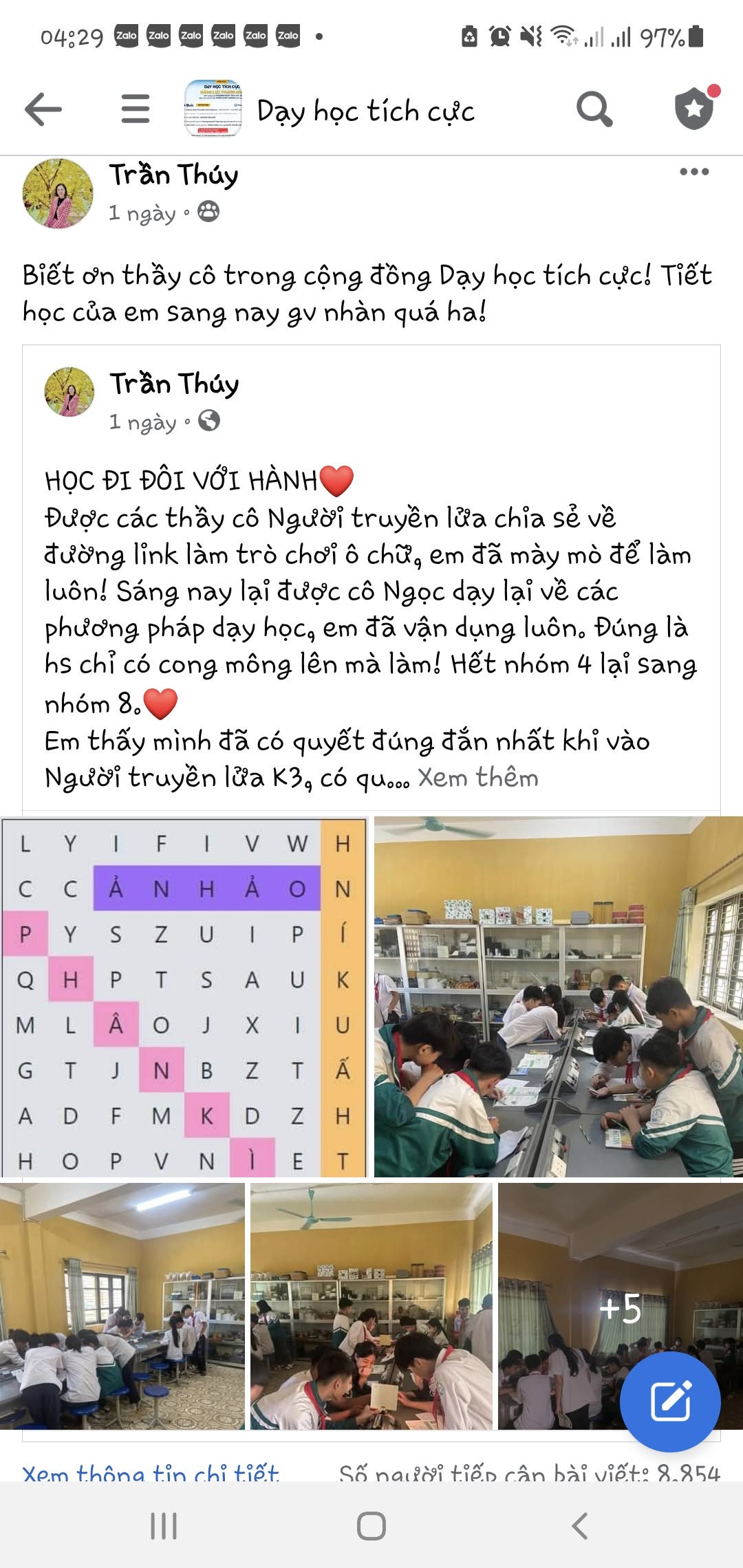 Lớp học thật áp dụng phương pháp 10