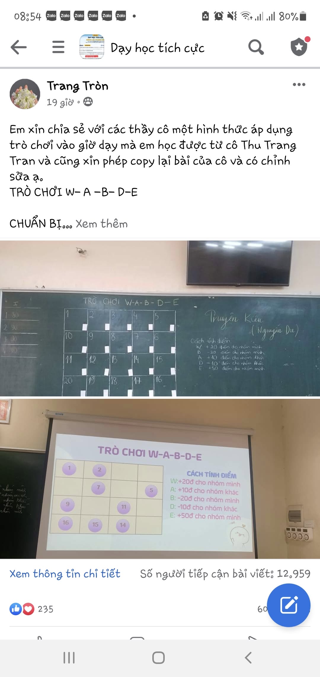 Lớp học thật áp dụng phương pháp 5