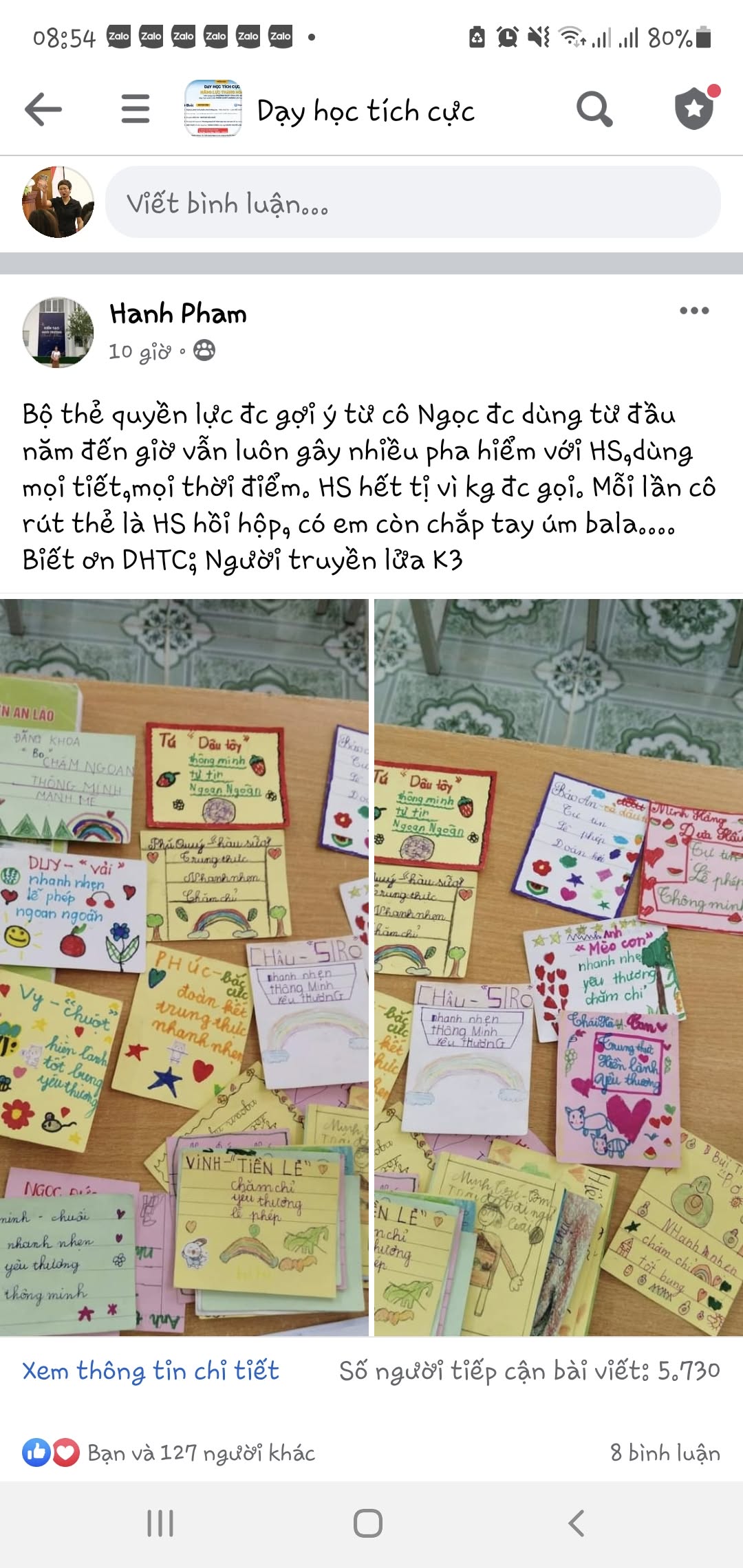 Lớp học thật áp dụng phương pháp 7