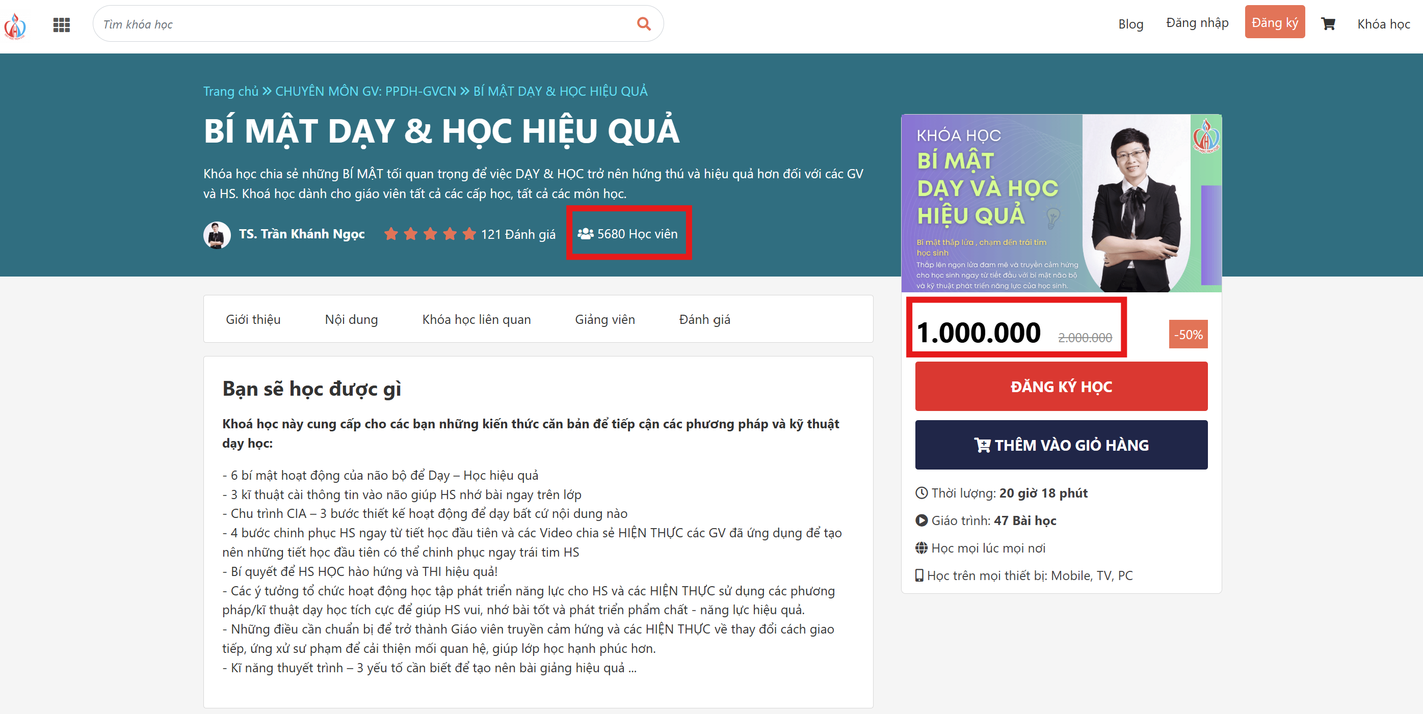 Hồ sơ khóa Bí Mật Dạy Học Hiệu Quả trên Edubit - minh chứng 1