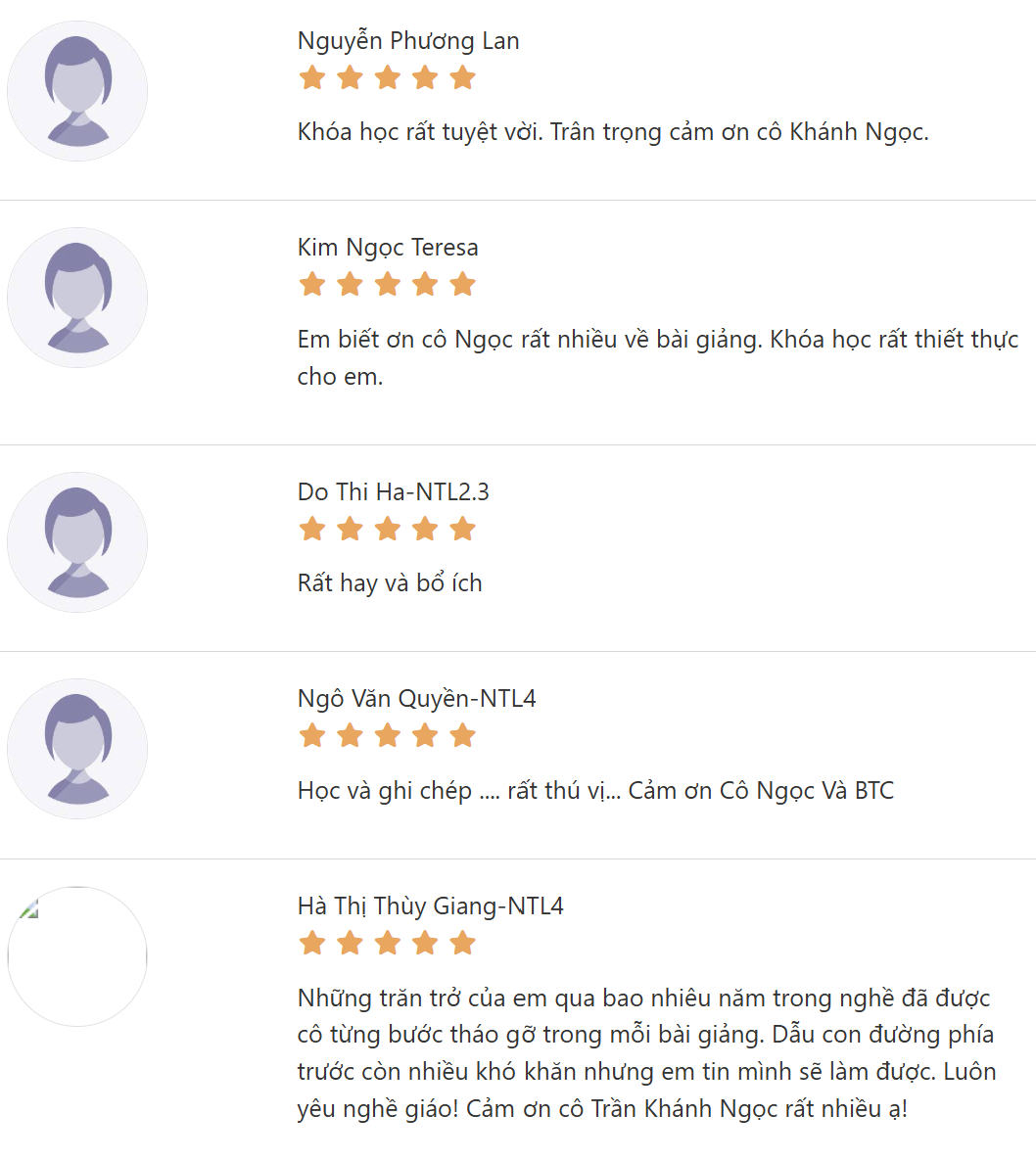 Phản hồi học viên 17