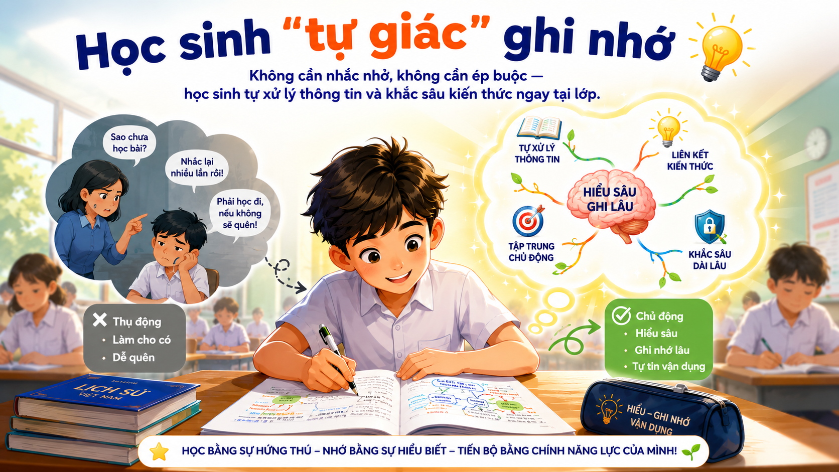 Viễn cảnh lớp học sôi động khi Thầy Cô áp dụng bí mật não bộ